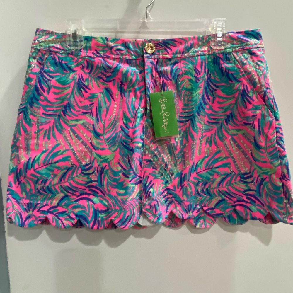 Lily Pulitzer Lorelie Skort, Pink Sunset Coco Breeze, size 10.